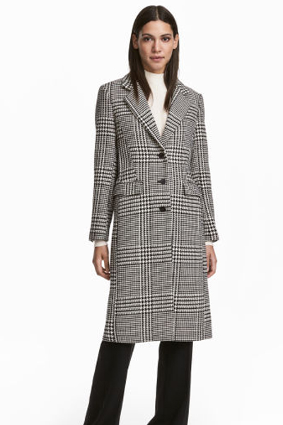 manteau a carreau h&m